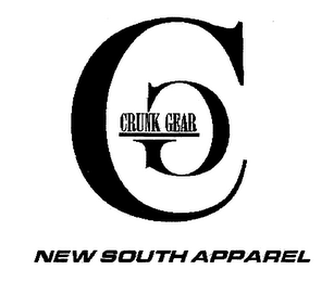 CG CRUNK GEAR NEW SOUTH APPAREL logo