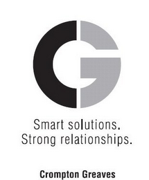CG SMART SOLUTIONS. STRONG RELATIONSHIPS.   CROMPTON GREAVES logo