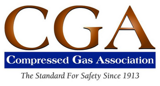 CGA COMPRESSED GAS ASSOCIATION THE STANDARD FOR SAFETY SINCE 1913 logo