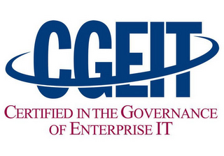 CGEIT CERTIFIED IN THE GOVERNANCE OF ENTERPRISE IT logo