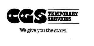 CGS TEMPORARY SERVICES WE GIVE YOU THE STARS. logo
