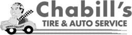 CHABILL'S TIRE & AUTO SERVICE TREAD CHECKER logo
