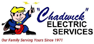"CHADWICK" ELECTRIC SERVICES OUR FAMILYSERVING YOURS SINCE 1971 logo