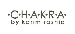 ·C·H·A·K·R·A· BY KARIM RASHID logo