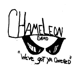 CHAMELEON CAMO " WE' VE GOT YA COVERED" logo