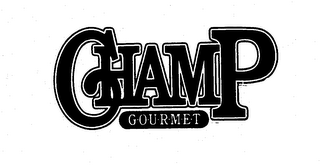 CHAMP G-O-U-R-M-E-T logo