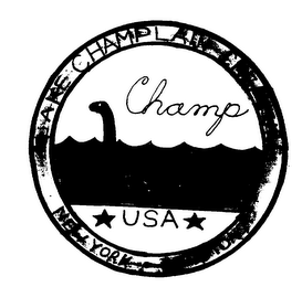 CHAMP USA LAKE CHAMPLAIN CREATURE NEW YORK VERMONT logo