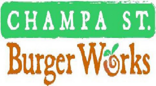 CHAMPA ST. BURGER WORKS logo