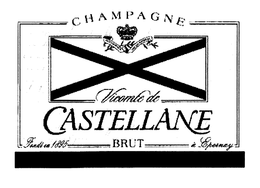 CHAMPAGE PLUS L'HONNEUR QUE LES HONNEURS VICOMTE DE CASTELLANE FONDE EN 1895 BRUT A EPERNAY logo