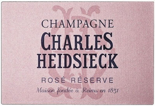 CHAMPAGNE CHARLES HEIDSIECK ROSÉ RÉSERVE MAISON FONDÉE À REIMS EN 1851 logo