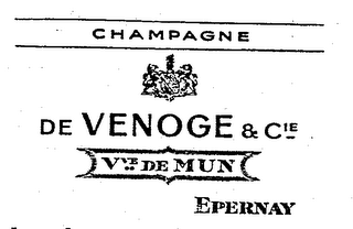 CHAMPAGNE DE VENOGE & CIE VVE DE MUN C E PERNAY logo