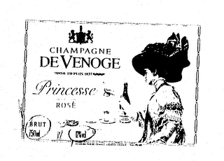 CHAMPAGNE DEVENOGE PRINCESSE ROSE BRUT DEPUIS 1837 logo
