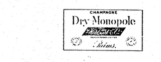 CHAMPAGNE DRY MONOPOLE HEIDSIECK & CO.,MAISON FONDEE EN 1785 REIMS. logo