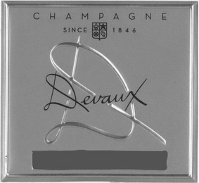 CHAMPAGNE SINCE 1846 D DEVAUX logo