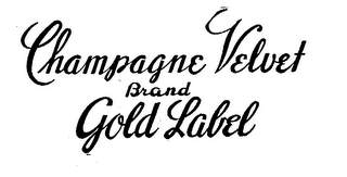 CHAMPAGNE VELVET BRAND GOLD LABEL logo