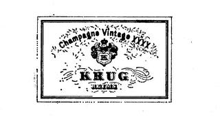 CHAMPAGNE VINTAGE XXXX K KRUG REIMS logo