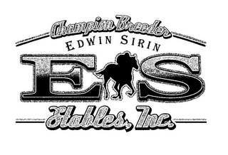 CHAMPION BREEDER EDWIN SIRIN E S STABLES, INC. logo