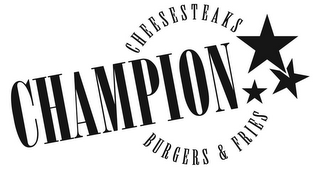 CHAMPION CHEESESTEAKS BURGERS & FRIES logo