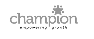 CHAMPION EMPOWERING GROWTH logo