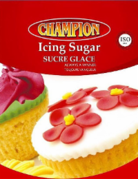CHAMPION ICING SUGAR SUCRE GLACE ALWAYS A WINNER TOUJOURS VAINQUEUR CERTIFIED QUALITY MANAGEMENT SYSTEM ISO 9001 logo