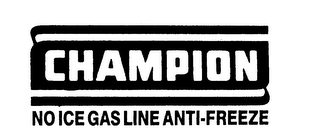 CHAMPION NO ICE GAS LINE ANTI-FREEZE logo
