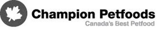 CHAMPION PETFOODS CANADA'S BEST PETFOOD logo