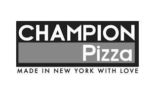 CHAMPION PIZZA MADE IN NEW YORK WITH LOVE logo