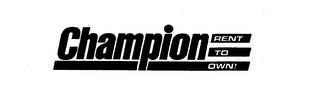 CHAMPION RENT TO OWN! logo