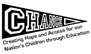 CHANCE CREATING HOPE AND ACCESS FOR OUR NATION'S CHILDREN THROUGH EDUCATION logo