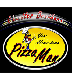 CHANDLER BROTHERS YOUR HOMETOWN PIZZA MAN logo