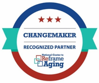 CHANGEMAKER RECOGNIZED PARTNER NATIONAL CENTER TO REFRAME AGING logo
