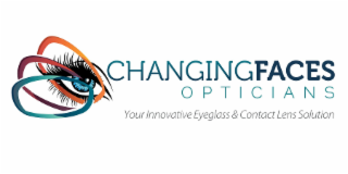CHANGINGFACES OPTICIANS YOUR INNOVATIVE EYEGLASS & CONTACT LENS SOLUTION logo