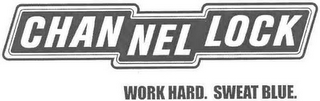 CHANNELLOCK WORK HARD. SWEAT BLUE. logo