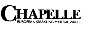 CHAPELLE EUROPEAN SPARKLING MINERAL WATER logo