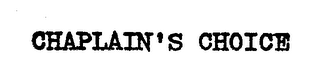 CHAPLAIN'S CHOICE logo