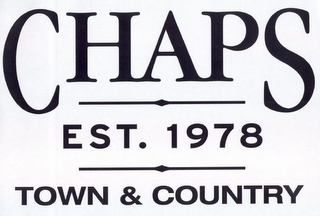 CHAPS EST. 1978 TOWN & COUNTRY logo