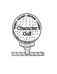 CHARACTER GOLF HONESTY INTEGRITY DISCIPLINE COURTESY logo