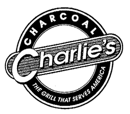 CHARCOAL CHARLIE'S THE GRILL THAT SERVES AMERICA logo
