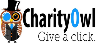 CHARITYOWL GIVE A CLICK. logo