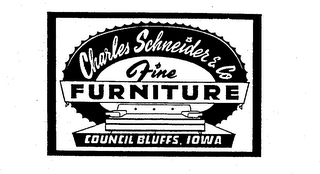 CHARLES SCHNEIDER & CO. FINE FURNITURE COUNCIL BLUFFS, IOWA logo