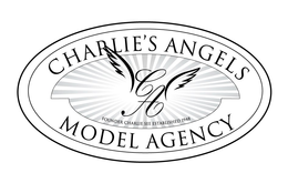 CHARLIE'S ANGELS MODEL AGENCY FOUNDER CHARLIE SEE ESTABLISHED 1948 logo