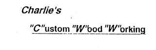 CHARLIE'S "C"USTOM "W"OOD "W"ORKING logo