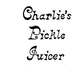 CHARLIE'S PICKLE JUICER logo