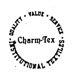 CHARM-TEX INSTITUTIONAL TEXTILES QUALITY VALUE SERVICE logo