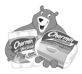 CHARMIN ULTRA STRONG FOR A CLEAN YOU WILL NOTICE WITH DIAMONDWEAVE TEXTURE CHARMIN FRESHMATES CLEANER CLEAN logo