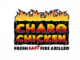 CHARO CHICKEN FAST FRESH FIRE GRILLED logo