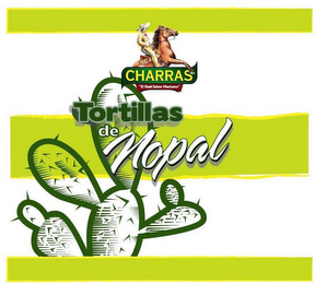CHARRAS EL REAL SABOR MEXICANO TORTILLAS DE NOPAL logo