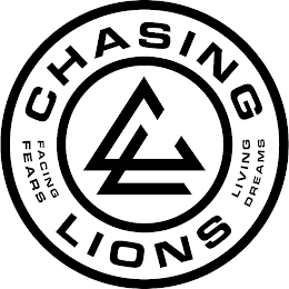 CHASING FACING FEARS LIVING DREAMS LIONS C L logo