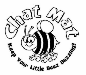 CHAT MAT KEEP YOUR LITTLE BEEZ BUZZING! logo