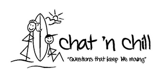 CHAT 'N CHILL "QUESTIONS THAT KEEP LIFE MOVING" logo